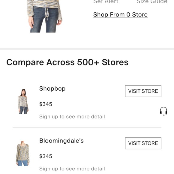 NWOT THEORY Multicolor Slouchy Sweater, Size Medium - Picture 9 of 9